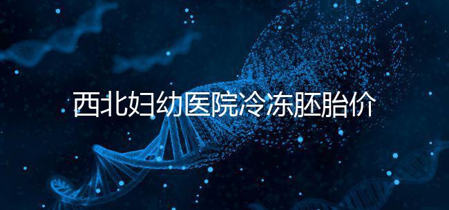 西北婦幼醫院冷凍胚胎價格介紹，如何計算2024一目了然